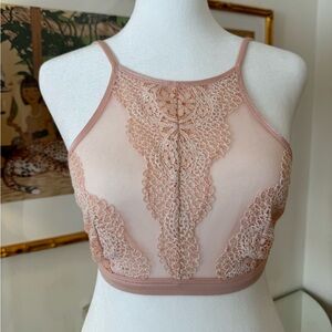 Victoria’s Secret Lace Halter Bralette - Pink